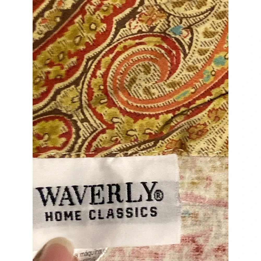 X2 Waverly Home Classics Cotton Paisley Window Valance Paddock Shawl 49x22